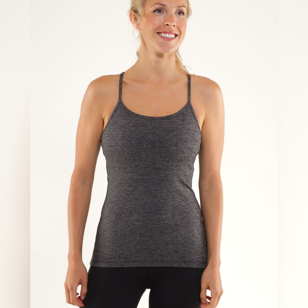 Lululemon Power Y Tank Black Wee Stripe